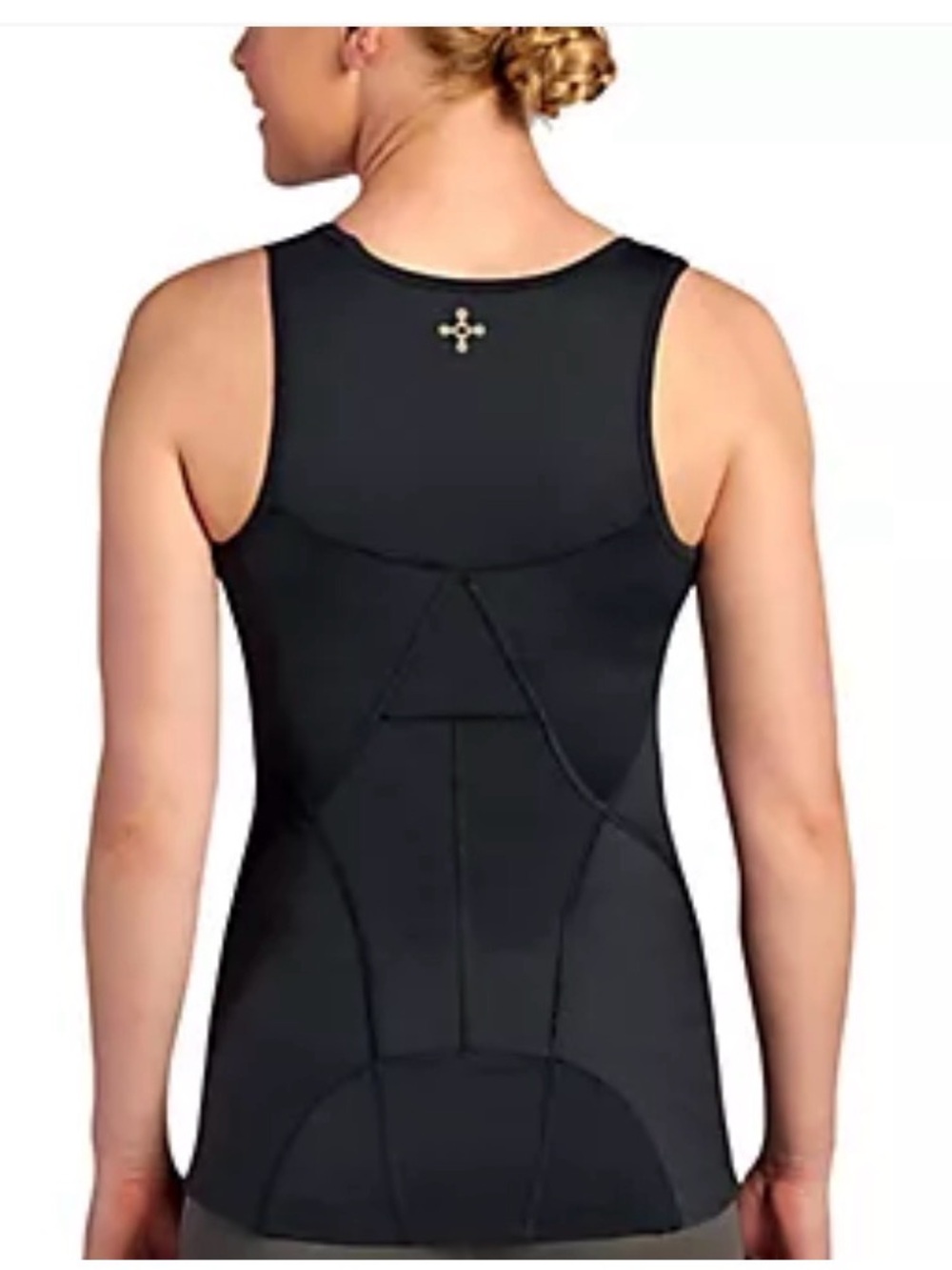 Tommie Copper Women's Black Lower Back Support Tank Copper Znergy size XL